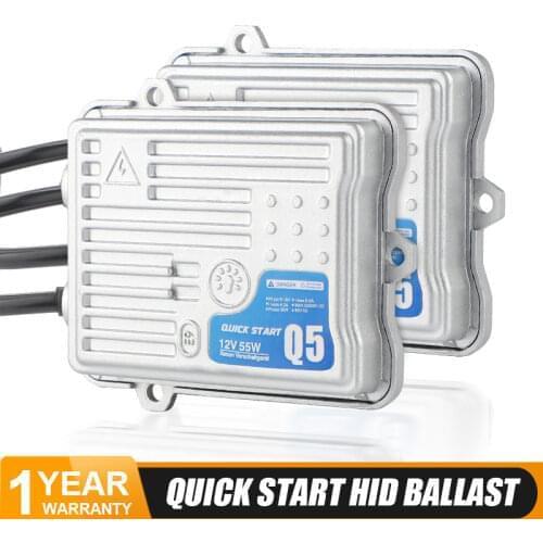 Q5 55W AC 12V Fast Bright HID Ignition Block Quick Start Slim Xenon Ballast for Car Headlight HID kit Xenon H7 H1 H11 H3 H4