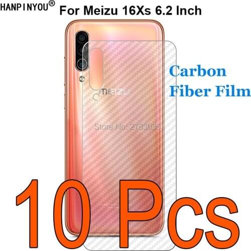 10 Pcs/Lot For Meizu 16Xs 6.2" Durable 3D Anti-fingerprint Transparent Carbon Fiber Back Film Screen Protector