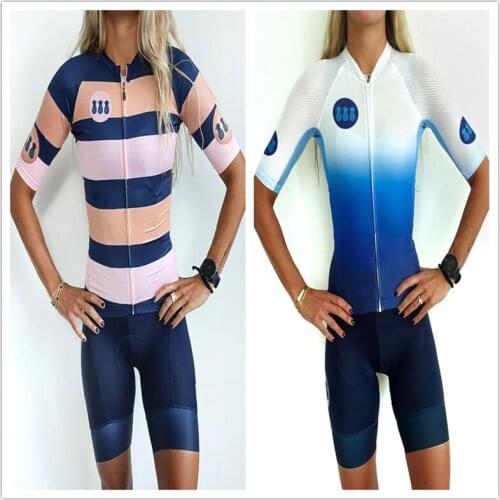 2020 Tres Pinas Womens summer short sleeve jersey sets Bike Clothing Cycle Jersey Bib Short Wear Speedsuit Clothes Road Suit