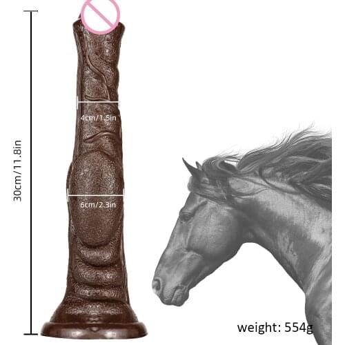 30cm Long Animal Horse Dildos Realistic Penis Soft PVC Big Dick with Suction Cup Dildo Cock Anal Sex Toys for Men Women Couples