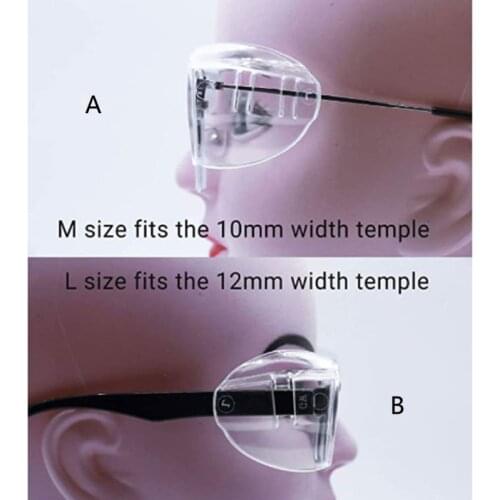 6 Pairs Safety Eye Glasses Side Shields Clear Flexible Slip On Eyeglasses Shield 2XPC