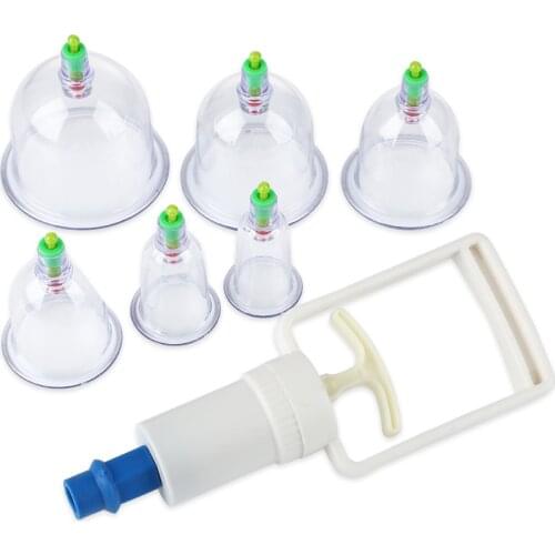 6pcs Jar Vacuum Cupping Cans for Massage Body Massager Suction Cup Suction Cups Face Massage Cans Anti Cellulite Body Dropship