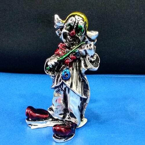 925 Sterling Silver Plated TINY clown playing cello