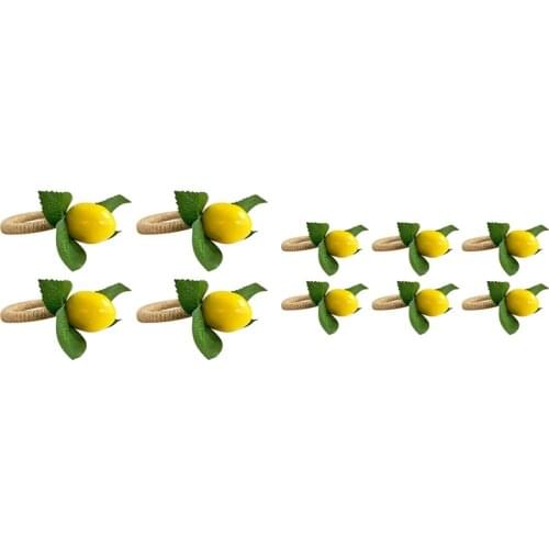 Promotion! Simulation Lemon Plant Napkin Ring Fruit Meal Buckle Hotel Model Room Napkin Ring Napkin Buckle Party Supplies