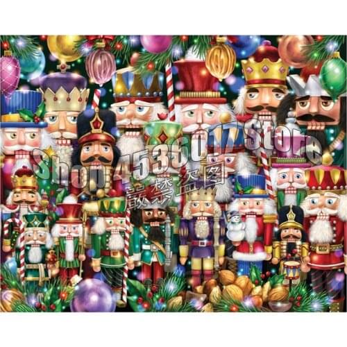 DIY 5D Diamond Mosaic Nutcracker Suite Christmas Handmade Diamond Painting Cross Stitch Diamond Embroidery Patterns Rhinestones