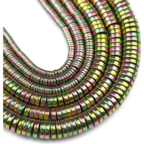 YHBZRET New Green Coin Hematite Natural Stone 3/4/6/8mm Flat Round Spacer Loose Beads for Jewelry Making Diy Bracelet Findings