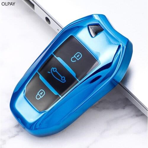 For Dongfeng Peugeot 408 Key Set 508 Logo Car Soft TPU All-inclusive Vinyl Key Set Led Car Accessories