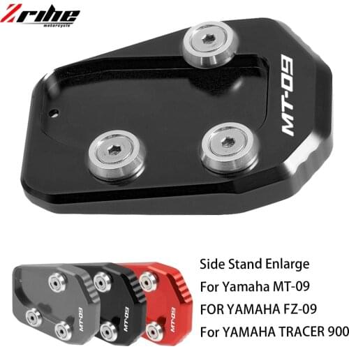 For YAMAHA MT09 MT-09 Tracer 900 GT FZ-09 2014-2021 Motorcycle Kickstand Plate Side Stand Pad Enlarger XSR900 XSR 900 2015 2016