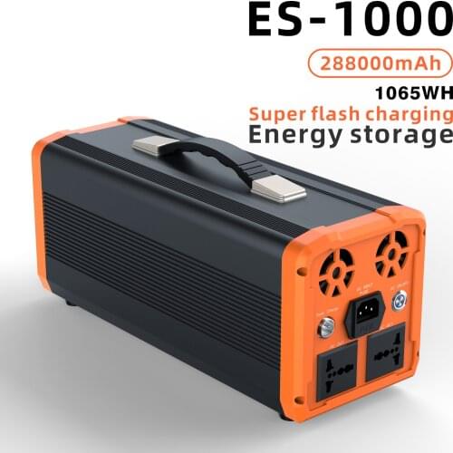 ES-1000 Energy Storage Power Portable solar inverter with lithium battery for charge phone and light use for outdoor travel