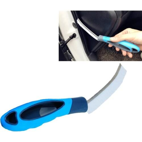 Blue Color Automobiles Door Window Seal Strip Cleaning Brushes Multipurpose Hand-held Groove Gap Cleaning Tools