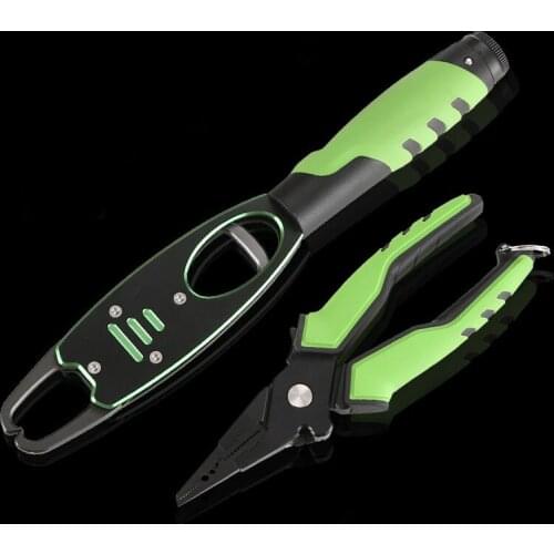 Hot Fishing Aluminum Fishing Pliers Hook Remover Braid Line Cutting or Fishing Lip Grip Grabber with Scale DO2