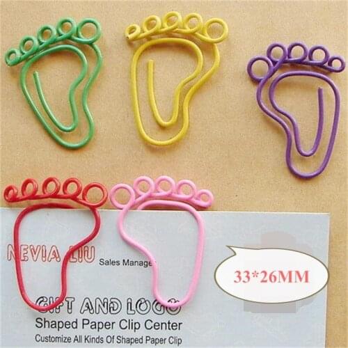 Foot Shaped Creative Cute Kawaii Paper Clips Bookmark Memo Clip For Office School Home Supplies Stationery