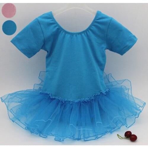 Korean Style Summer Cotton Short Sleeve Girls Ballet Dance Dress Kids Leotard Gymnastics Danerwear Kids Ballet Tutu Outfit 18