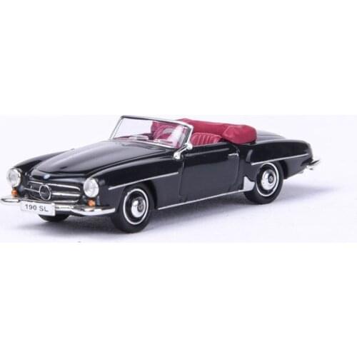 Diecast 1/87 RICKO Da Ben 190 SL-Black Classic Roadster Model Mini Toy Collection Ornamental Souvenir Gift Decoration Display