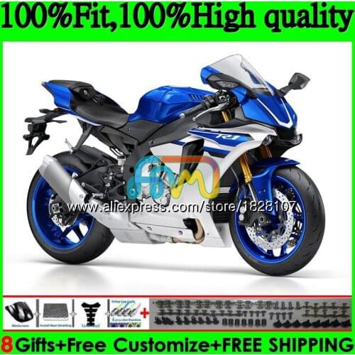 OEM Injection For YAMAHA YZF R1 1000 YZFR1 15 16 17 129BS.18 YZF-1000 YZF R 1 YZF1000 YZF-R1 Blue silvery 2015 2016 2017 Fairing