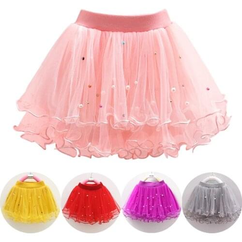 1-12 Year Princess Girls Skirt Summer Childrens Pettiskirt Handmade Beaded Baby Skirt Tutu Birthday Party Kids Carnival Costume