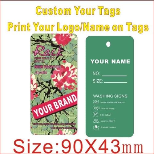 Custom chothes tags Popular tags ,print your logo on tags 500PCS 300gsm Paper , Hang Tags, Price Labels, M13
