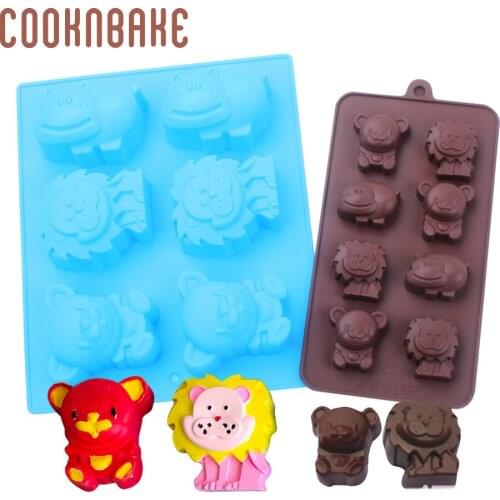 COOKNBAKE Silicone Mold for soap resin bear animal shape Chocolate Candy Gummy mold Biscuit Cake baking Tool DIY cake decoration