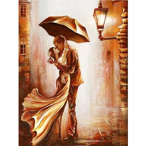 Passionate Kissing Couple Diamond Painting Round Full Drill Nouveaute DIY Mosaic Embroidery Cross Stitch Retro Portrait Pattern