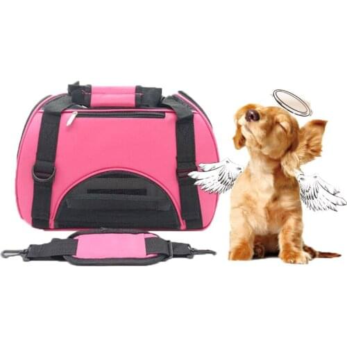 Pet Carrier Bag Pet Backpack Outdoor Cat and Dog Handbag Safety Portable Breathable Mesh Foldable Carrier Zippers Bags