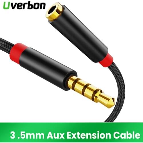 High Quality 3.5mm Jack AUX Audio Extension Cable With Microphone Stereo Male To Female Speaker Cable For Car PC Headphones