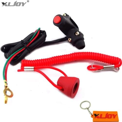 XLJOY Engine Kill Stop Tether Closed Safety Switch Push Button For Pocket Bike Dirt Bike ATV Quad TRX Mini Moto Motorcycle