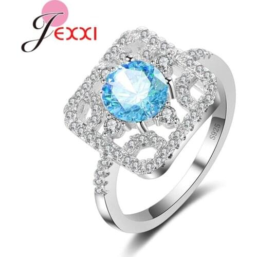 Female Exaggerated Party Rings Jewelry Hollow Out 925 Sterling Silver Ring For Women Accessories Anillos Bijoux Bague