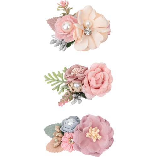 2021 New Chiffon Flower Hair Clips Pins Accessories Cute Hair Clips Pins for Baby Girls Toddlers Hairpin Kids заколка для волос