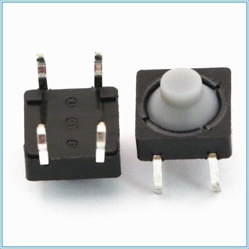 50pcs/lot Free shopping 8*8*5.5MM 4PIN G77 Conductive Silicone Soundless Tactile Tact Push Button Micro Switch Self-reset