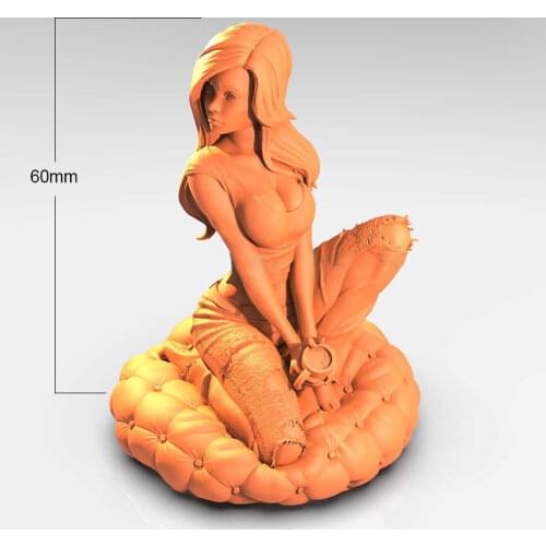 60mm Resin Model Kits Pretty Lovely Girl Unpainted No Color RW-033