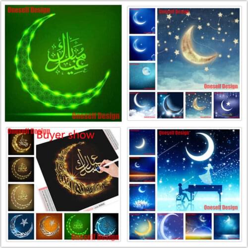 5d diamond painting full square moon diy diamond embroidery sale moonlight 5d diamond painting full square rhinestone pictures