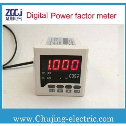 Free shipping !!Single phase digital power factor meter COS,power factor indicator,cosine meter,LED CJ-H(3H) Series instruments