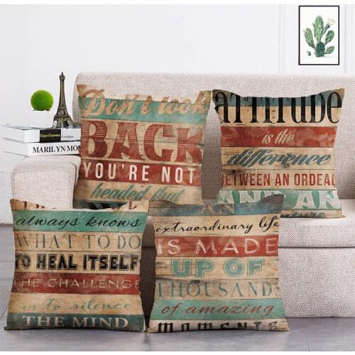 Letter Amazing Back Difference Pillow Cover Home Decoration 45*45 Cm Cushion Cover Microfiber Soft Comfortable Pillow Case T13