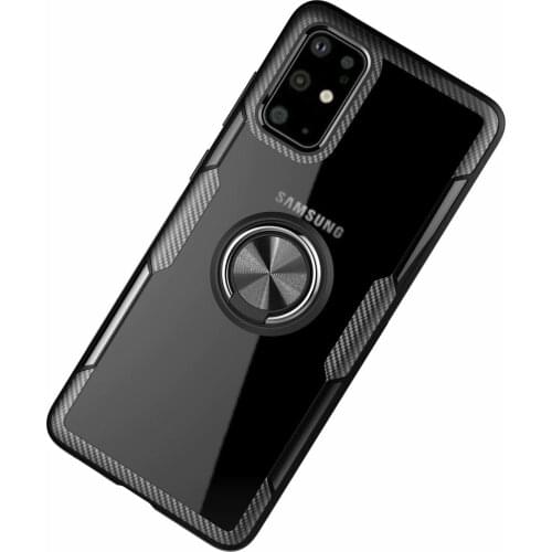 For Samsung Galaxy S20 Plus S20Ultra Case Hard With Ring Stand Magnet Transparent Protect Cover case for samsung galaxy A51 A71