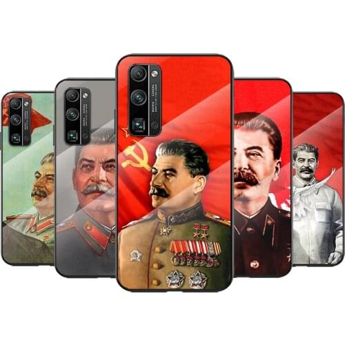 Tempered Glass Cover Soviet Union Leader Stalin For Huawei Honor 30 20 10 9X 8X Pro Plus Lite Shockproof Shell Phone Case