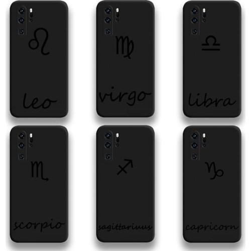 Zodiac Sign Phone Case For Huawei P20 P30 P40 lite E Pro Mate 40 30 20 Pro P Smart 2020