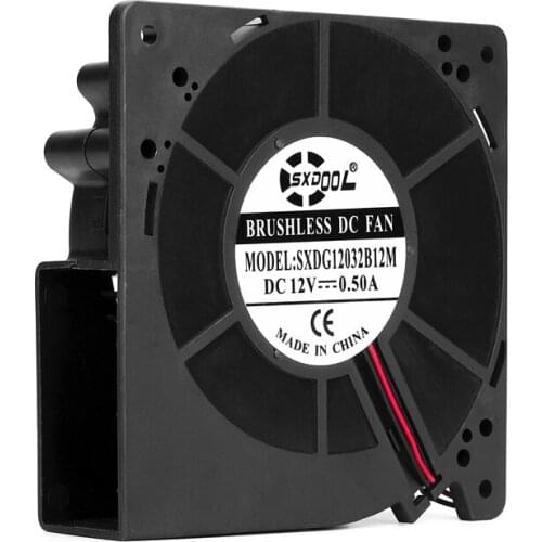 Dual Ball Blower 120mm 1pcs/lot SXDOOL 2Pin 4.7inch 4.7" 120x120x32mm 12cm 120mm DC 12V 0.50A Computer DC Blower Fan Cooling