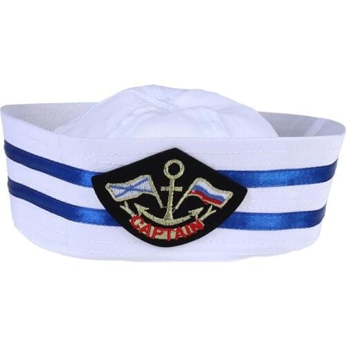 Unisex Adults child Captain Sailor Hat Skipper Navy Marine Cap Kids Military Hat Yacht Cap Bar Party Decoration Supplies