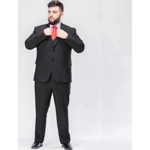 Large size mens three-piece suit 2021 autumn and winter new Mens business casual solid color loose suit large size 7XL 8XL 9XL