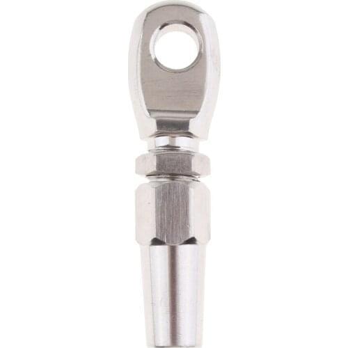 MagiDeal 5 Pcs Stainless Steel Marine Swageless Eye Terminal For 6mm Wire Rope Boat Accessories Marine