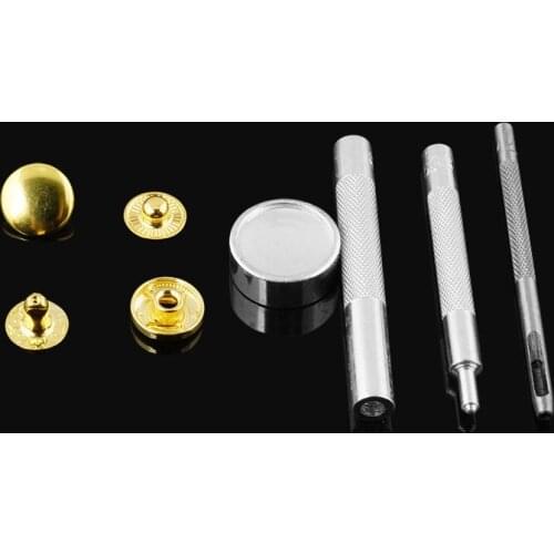 Leather Installation Buckle Metal Pure Copper Four-button Installation Tool Set Button Down Jacket Childrens Clothing Button Se