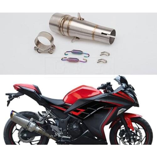 Motorcycle For Kawasaki Ninja 300 Z250 2013 2014 - 2016 Ninja 250R 2013 - 2016 Z 300 Motorcycle Exhaust Muffler Escape Link Pipe