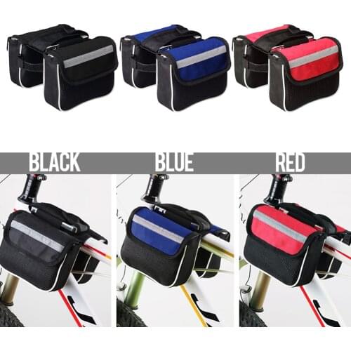 MTB Bike Saddle Bag Frame Front Top Tube Cycling Phone Case Bicycle Pouch Waterproof Cycling Pouch Pack Bicycle Accessories