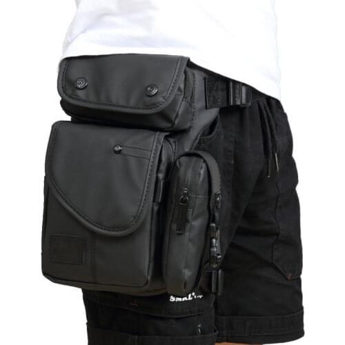 Mens Waist Fanny Pack Waterproof Oxford Travel Drop Belt Bags Multi-purpose Cross Body Shoulder Motorcycle Ride Leg Bag