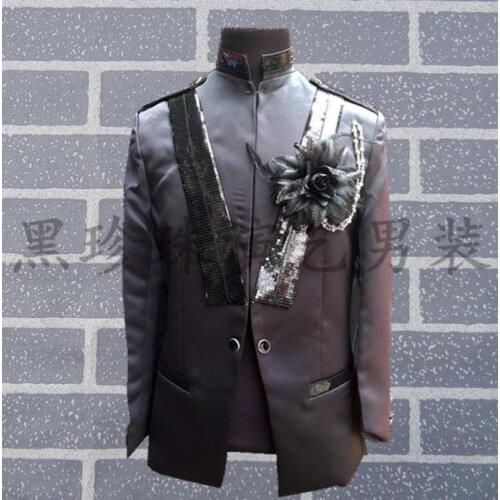 Men suits designs masculino homme terno stage costumes for singers men sequin blazer dance clothes jacket style dress big size
