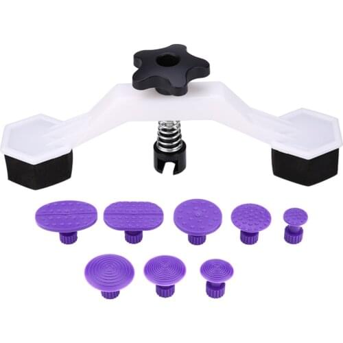 Car Body Dent Paintless Repair Tool Kit 1 Bridge Type Puller + 8pcs Glue Puller Tabs Paint Dent Repair special Bridge Puller