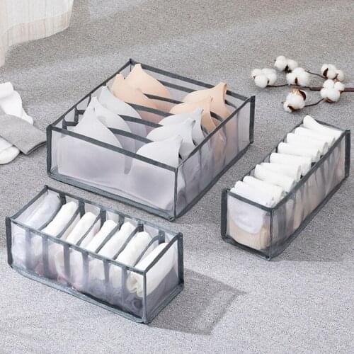 6/7/11 Grids Underwear Bra Socks Panty Storage Boxe Mesh Drawer Organizers Home Cabinet Organizer Wardrobe Closet Organization