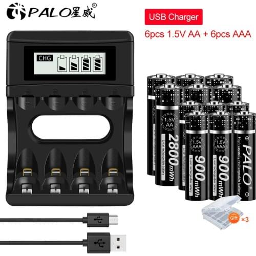 Stable Voltage 1.5V AAA Rechargeable Batteries+ AA Battery Li-ion AAA AA Rechargeable Battery for Camera Toy