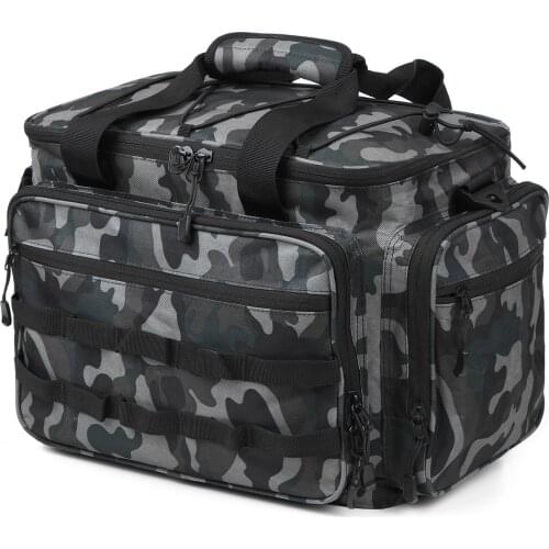 Lixada Fishing Bag Outdoor Multifunctional Fishing Rod Pole Storage Bag Fishing Tackle Carrier Bag with Fishing Box