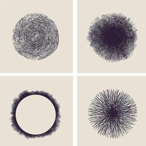 Three Ratels QCF23 Simple stroke sketch line art sub self adhesive wall sticker Room corridor art decoration